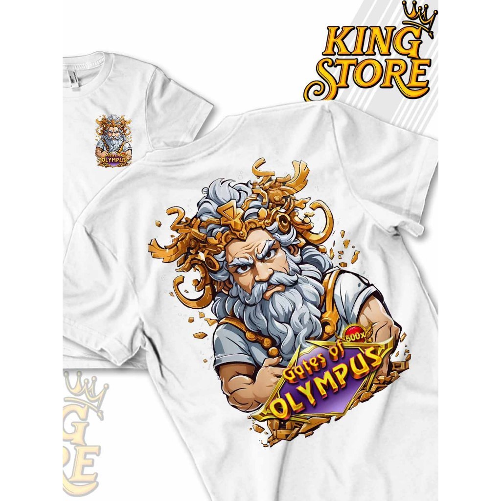 Kaos PRAGMATIC PLAY SCATER KAKEK ZEUS - Kaos Game Slot - Baju PRAGMATIC PLAY - Baju Slot ZEUS MURAH