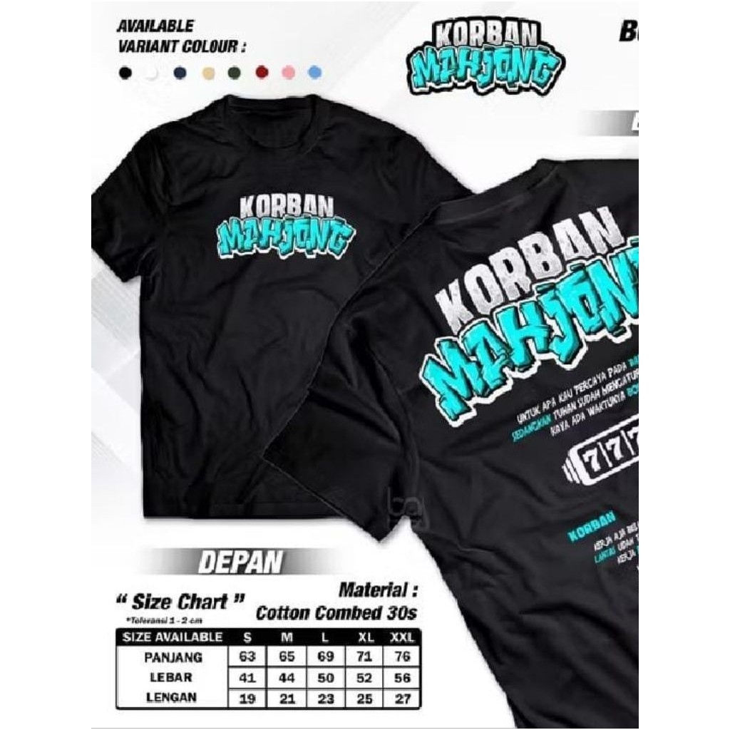 Kaos Korban Mahjong Kaya Ada Waktunya - Baju Games Online Slot Mahjong Ways 2