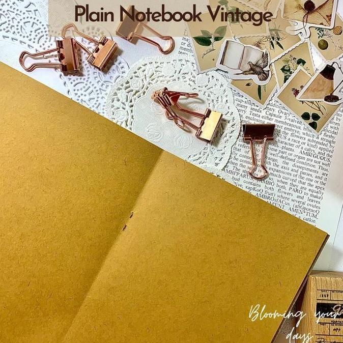 Escola - Buku Tulis Polos Cover Coklat Plain Notebook Journal Journaling Diari Vintage