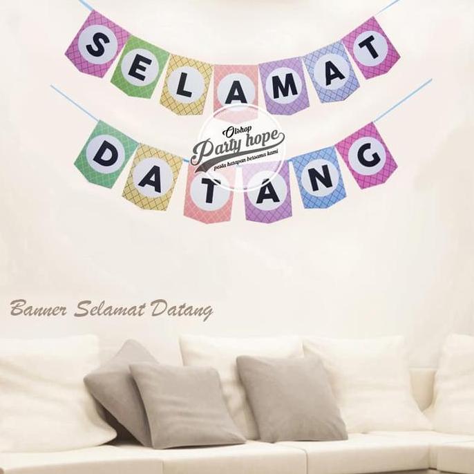 Pilihan - Banner Selamat Datang / Bunting Flag Selamat Datang / Banner Ucapan