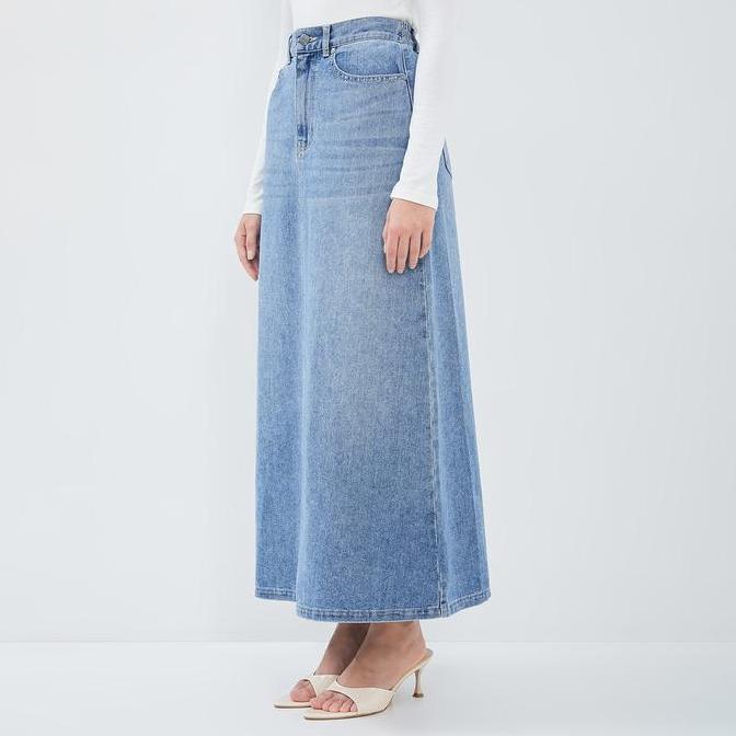 DUST Rok Denim A-Line Numara Blue (D. 21157)