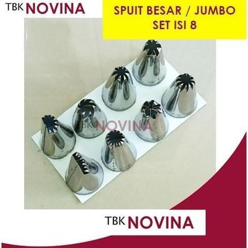 Ohnice- Spuit Besar Set Isi 8 / Spuit Jumbo / Spuit Stainless