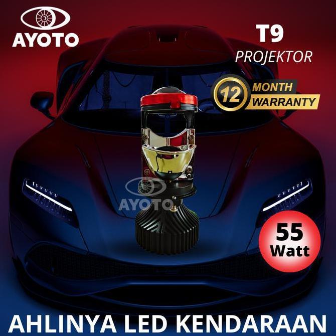 Lampu Utama Mobil T9-H4 AYOTO Hi/Lo 36W/18W 8000LM/4000LM 6000k
