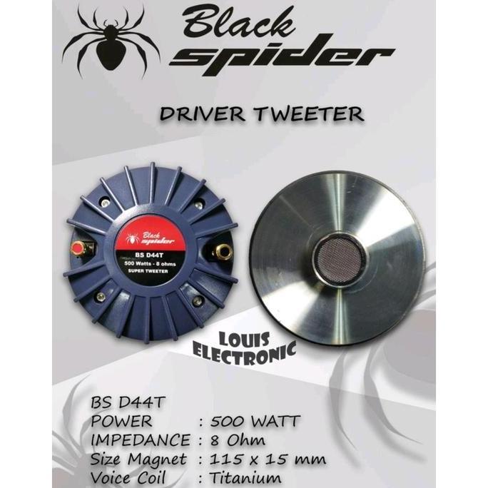 TERBARU - Driver Tweeter Black Spider D44T Tweeter Driver D44T 500 Watt ORIGINAL