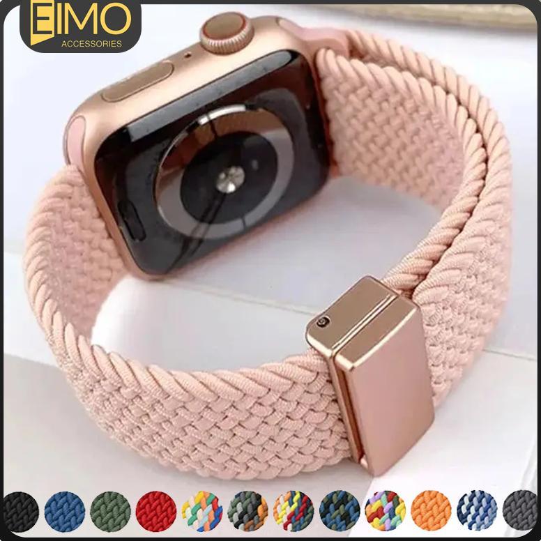Original Elastic Braided Nylon Strap For Iwatch Apple Watch Ultra 3 2 Se 3 2 Series 11 10 9 8 7 6  5