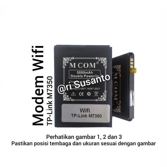 Baterai MCOM for Modem TPLINK TP-LINK M7350 Mifi Double Power 5000mAh batere batre batrai battery