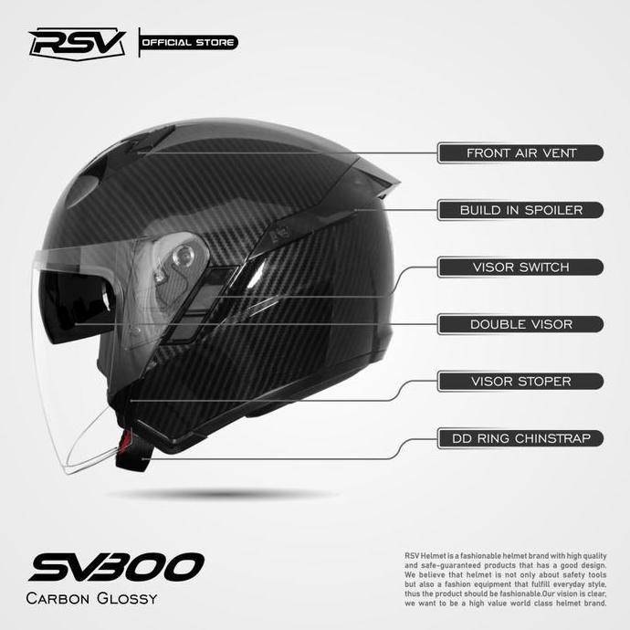 HELM RSV SV300 MOTIF CARBON
