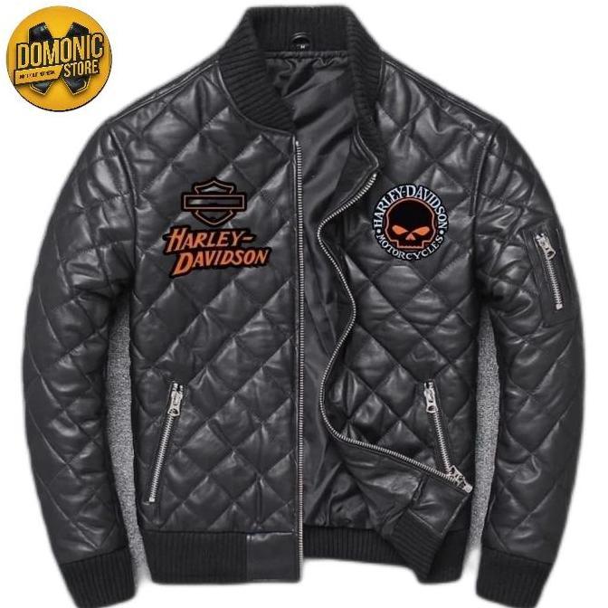 JAKET KULIT HARLEY JAKET BOMBER KULIT DOMBA PAKISTAN JAKET MOTOR PRIA
