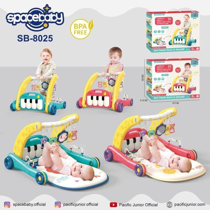 (SB-8025) MAINAN BAYI 2 IN 1 PIANO PLAYMAT & PUSHWALKER 8025 (12)