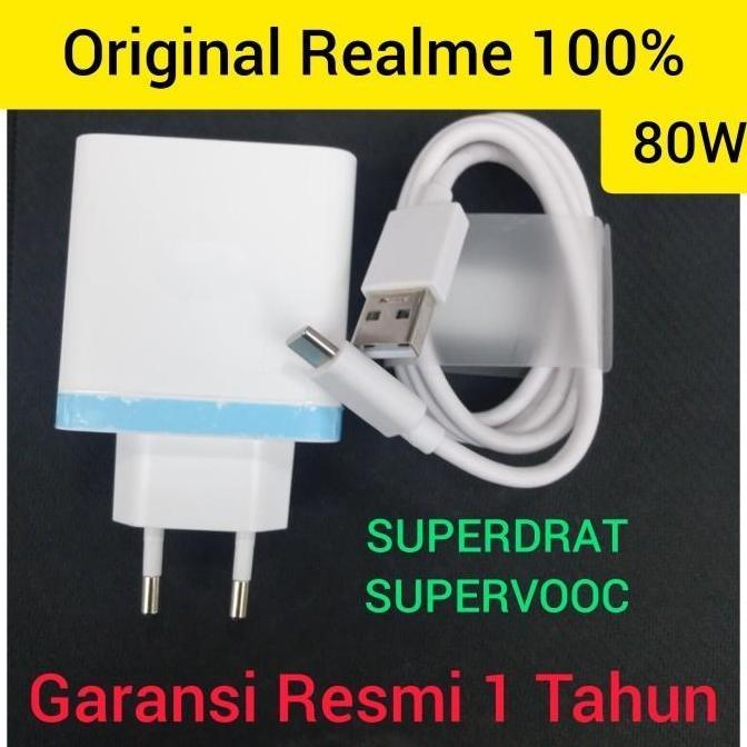 Charger 80W Realme Narzo 30 30A SUPERDART + Cable Type-C 6.5A Original