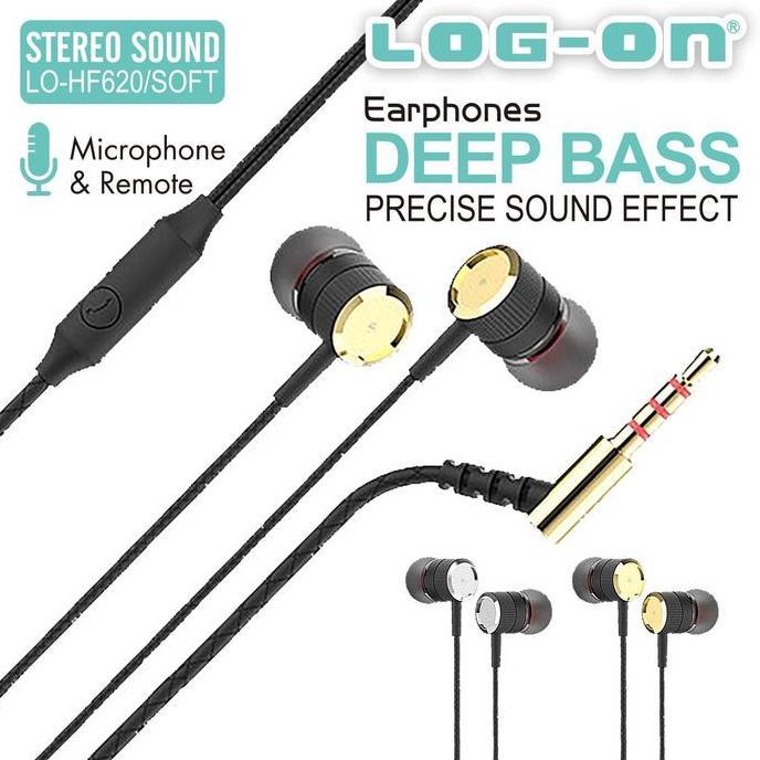 Log On LO-HF620 Handsfree Mega Bass With Mic PREMIUM   Headset Earphone