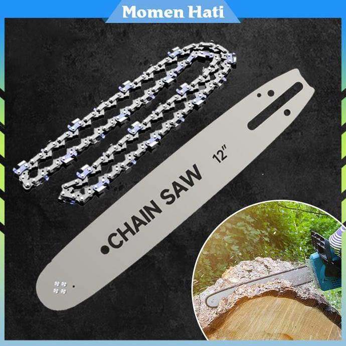 MWR Guide Bar Chainsaw Rantai Potong Chainsaw 12 Inch Rantai Gergaji Mesin Bahan Paduan