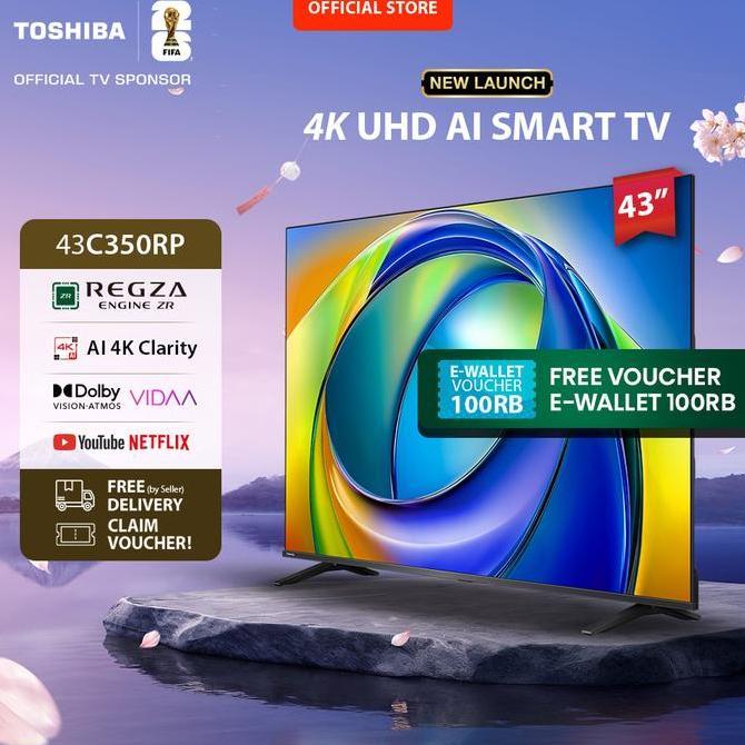 Allthebest- [4K] [FREE ONGKIR JABODETABEK] Toshiba TV 43" 4K UHD Smart TV - Regza ZR Gen3 Dolby Visi