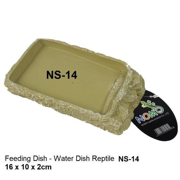 [ZGR] Feeding Dish Kura Torto Sulcata Aldabra Pardalis 16x10cm Nomoy NS-14