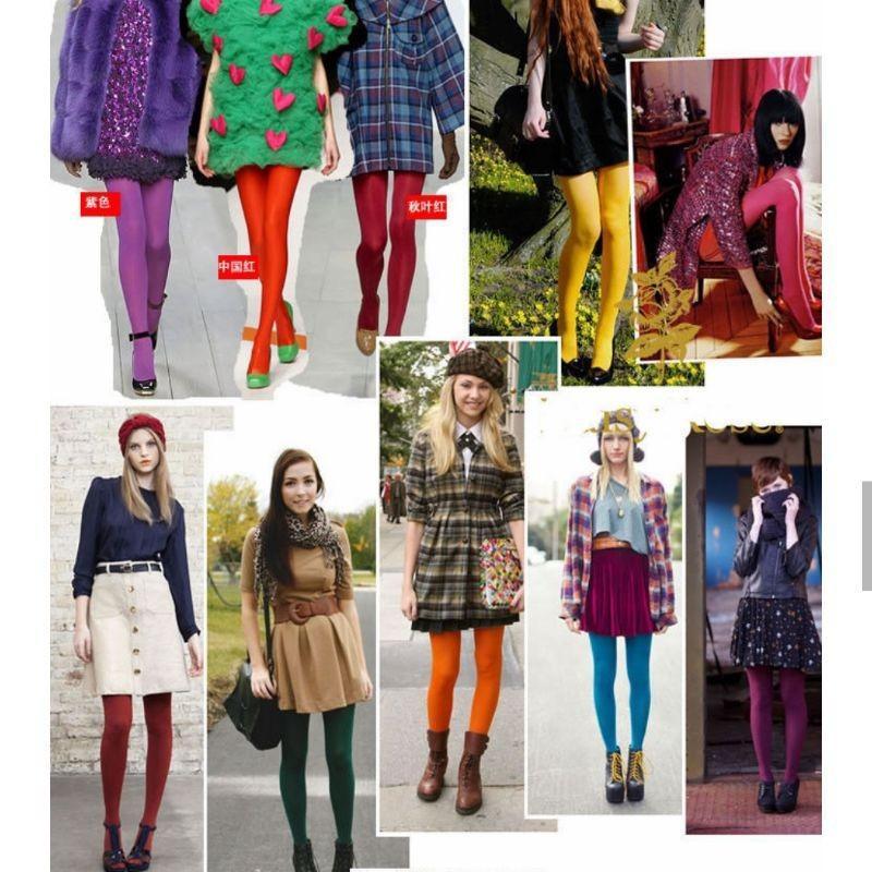 STOCKING CELANA WARNA WARNI MULTICOLOR UNISEX PRIA WANITA PANTYHOSE POLOS TRANSPARAN PANJANG BEST SE