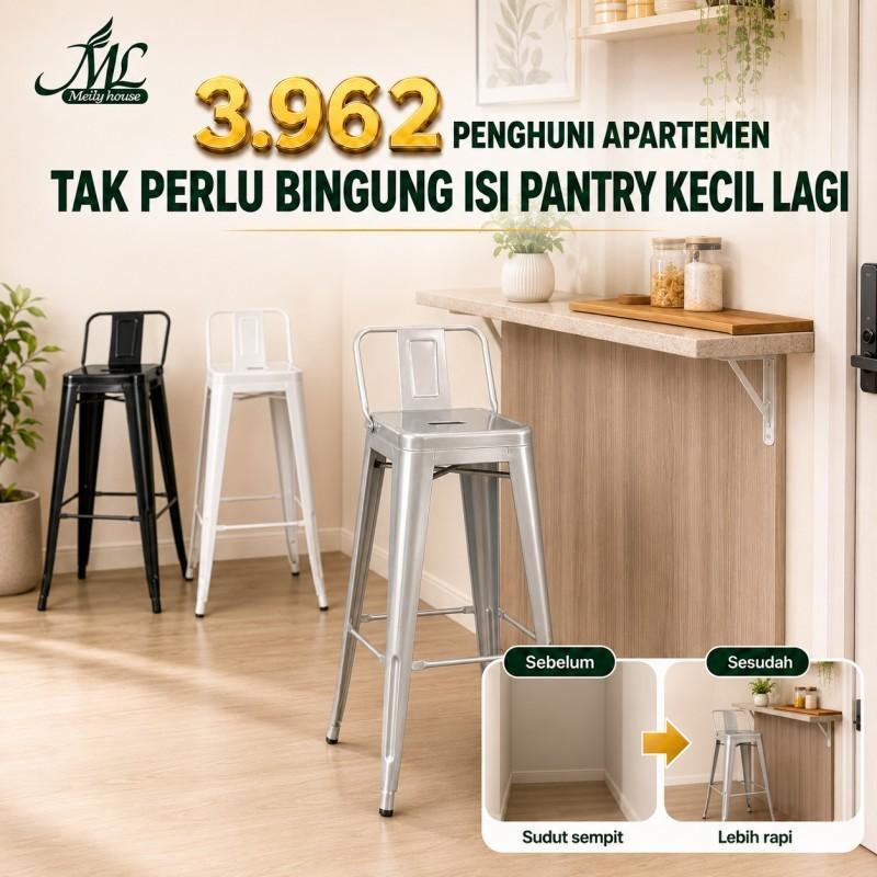 Kursi 80Cm Kursi Bar Besi Kursi Tinggi Kursi Besi Kursi Cafe Kursi Persegi Tinggi Kursi Tolix