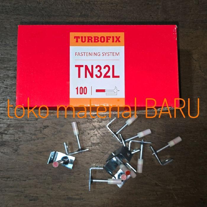 Angle Clip Drive Pin Paku Ramset Stampset Boset merk Turbofix TN32L isi 100pcs