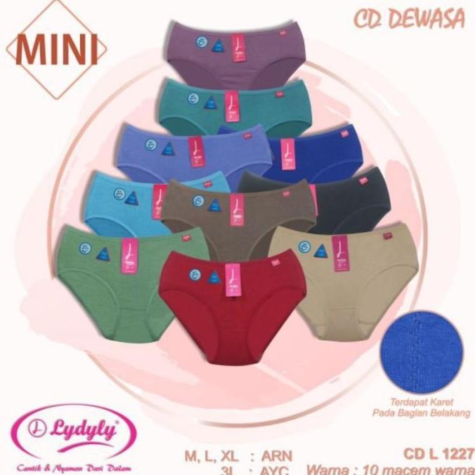 Woz- Celana Dalam Nita Lydyly Art 1227 - Anti Bakteri, Maxi, Katun Lembut, Paket 3-12 Pcs - Cd Basic