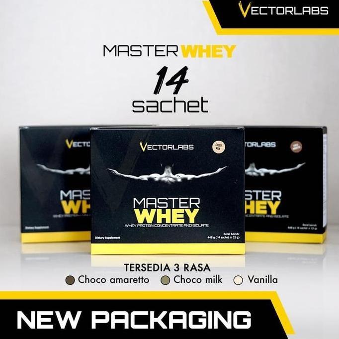 Vectorlabs Master Whey Protein 1 lbs lb 1lbs 1lb 12 sachet pcs Evolene