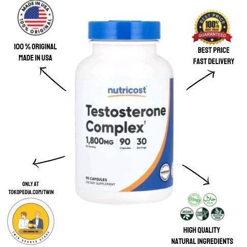 Nutricost Testosterone Complex, 90 Capsules suplemen kesehatan