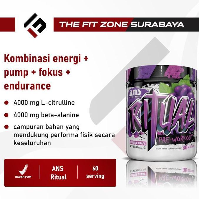 ANS PERFORMANCE Ritual Pre Workout 30 Servings Suplemen Fitness Preworkout