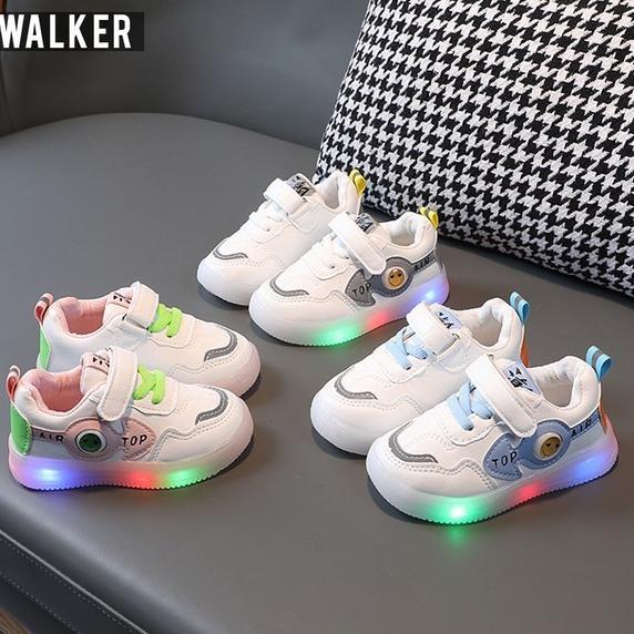 LKM455 Sepatu Sport Anak Unisex Casual Bayi Dengan Lampu LED Sekolah [1KG 4PC] LITTLE KUMA