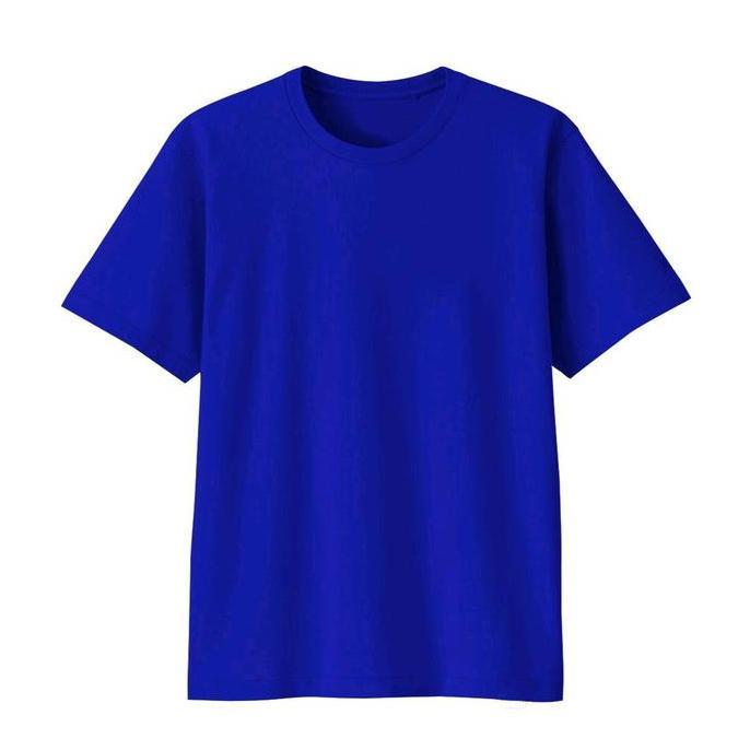 PREMIUM / Kaos Oblong Polos Biru BCA Lengan Pendek Pria dan Wanita Baju Fit Lembut Nyaman Sablon Pan