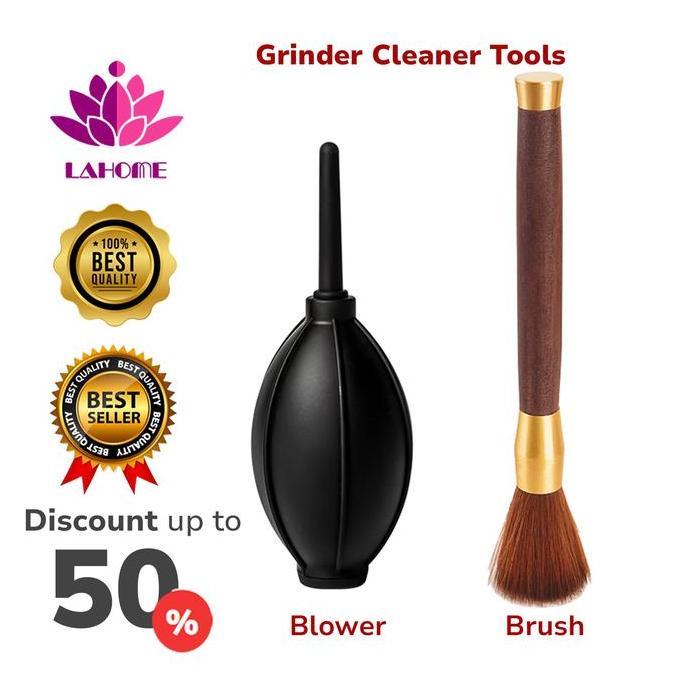 Allthebest- LAHOME Kuas Blower Pembersih Penggiling Kopi Coffee Grinder Brush