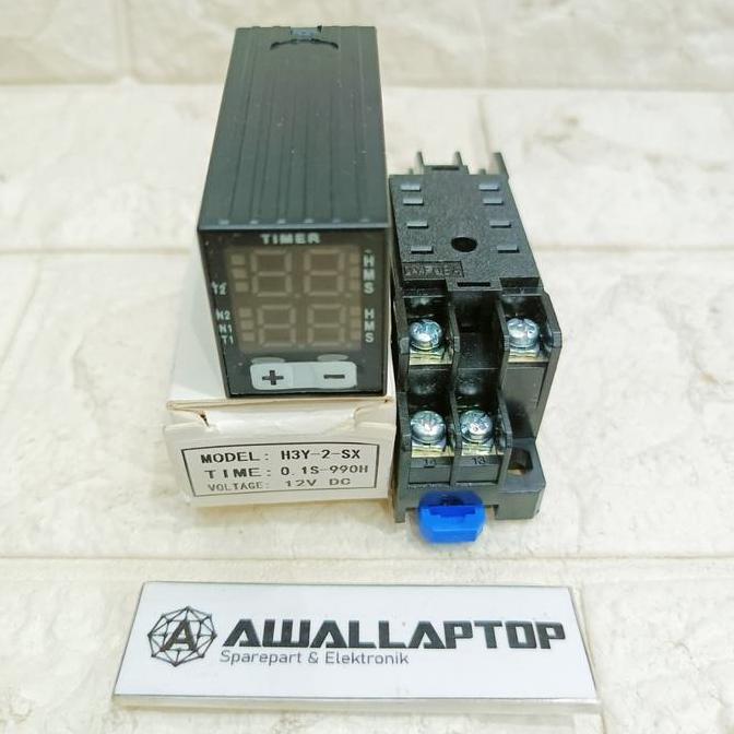 Timer Digital Relay Timer Panel 10 30 60 Detik  H3Y-2-Sx 12V Dc 220V