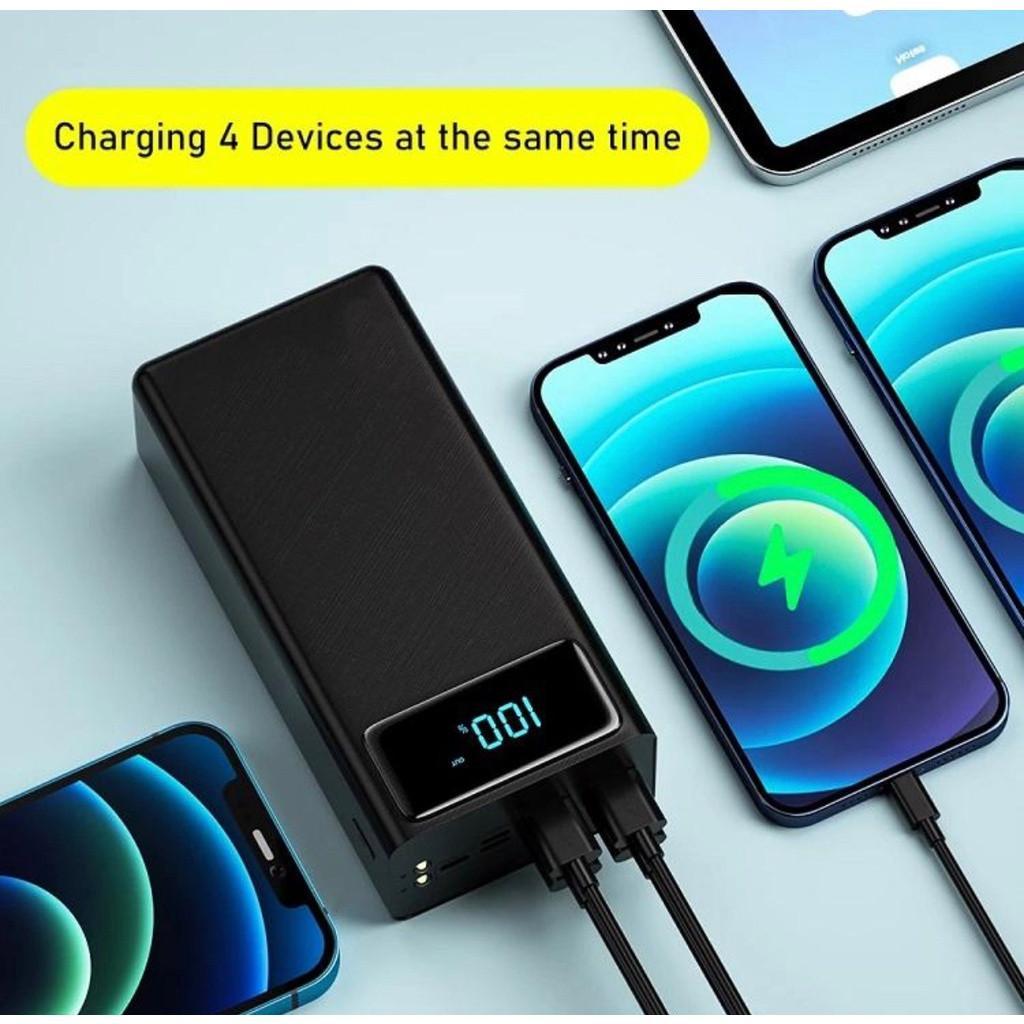 60000Mah Powerbank Fast Charging Full Capacity 4 Usb Charge Ports Pd Fast Charging Power Bank 60000 