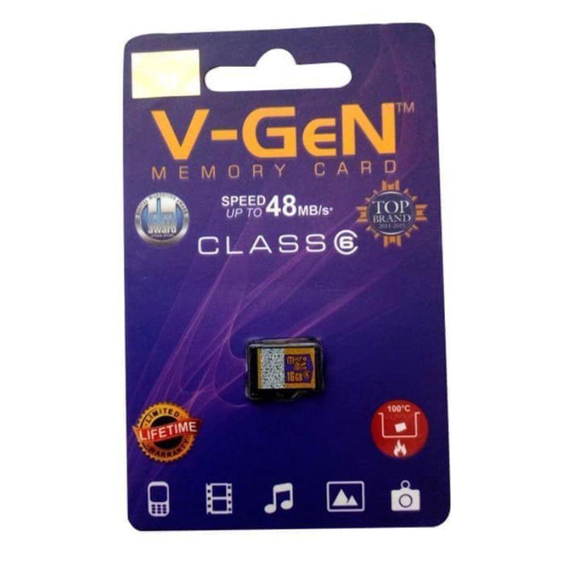 Micro Sd Vgen 4Gb/8Gb/16Gb/32Gb Class 6 Original Vgen Garansi Lifetime Vgen/Memori Hp Cctv Ori V-Gen