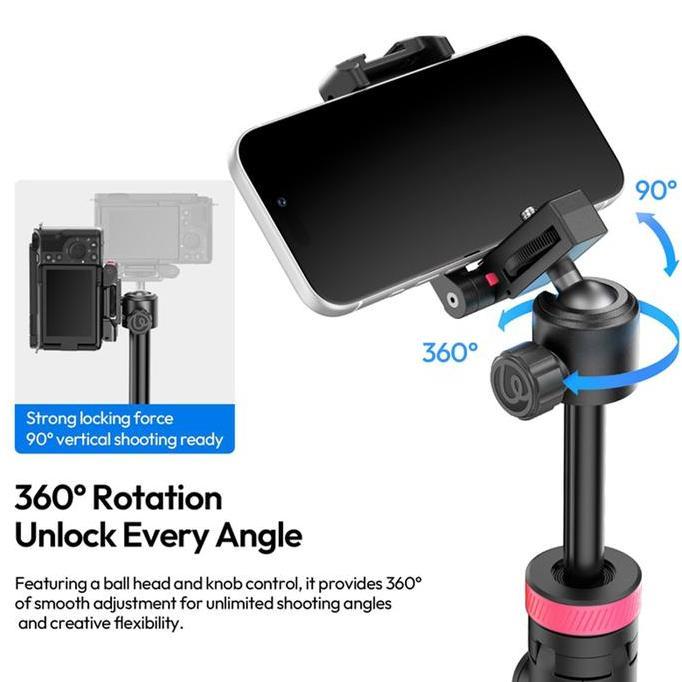 Action- Ulanzi Mt-44B 2-In-1 Selfie Stick Tripod For Camera & Smartphone Ulanzi Mt44B Mt-44 B Mt44 B