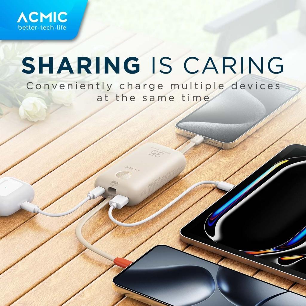 [New Launch] Acmic Neopower Super Mini 35W Power Bank With Super Fast Charging For Samsung Built-In 