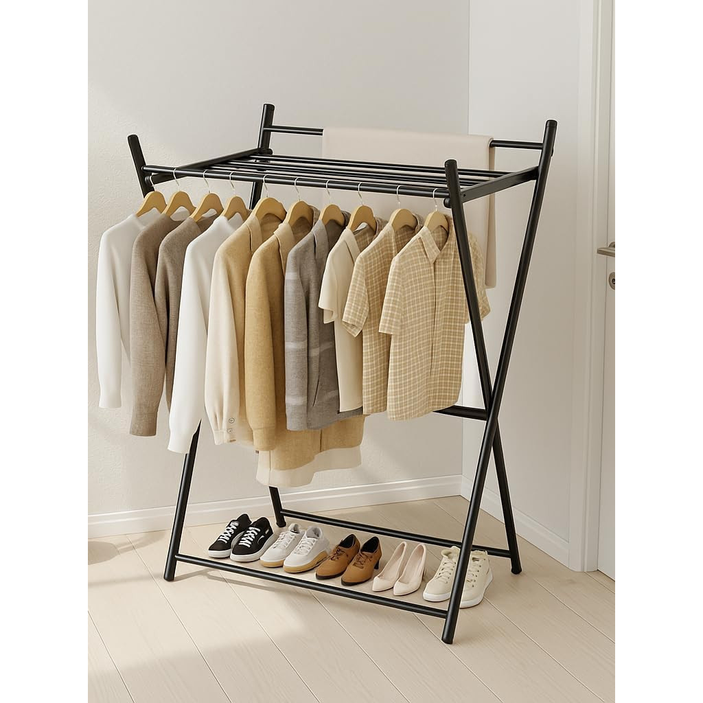 Rak Laundry Lipat / Rak Jemuran Lipat / Rak Gantung Baju Lipat