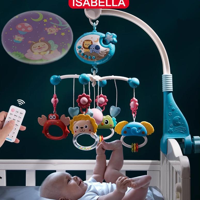 NEW PRODUCT ISABELLA Remote Control Memutar Bel Tempat Tidur / Crib Bell Toys / Crib Hanging Toys / 
