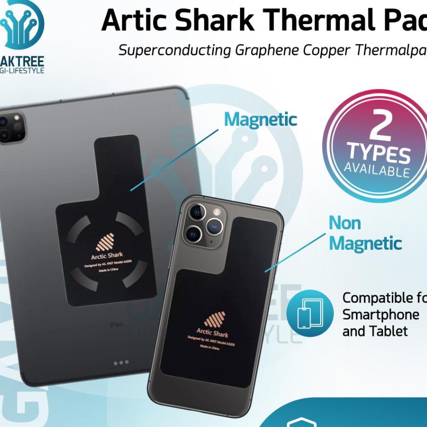 Oaktree Arctic Shark Heatsink Graphene Copper Pad Pendingin Hp