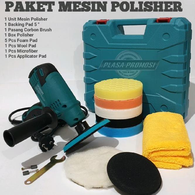 Mesin Poles Rotary Paket Dengan Busa Poles Tinggal Pakai