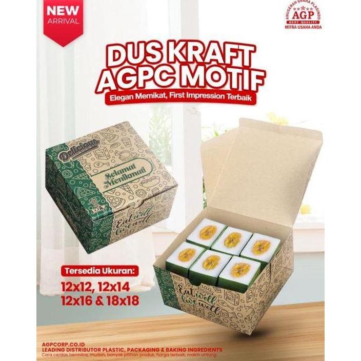 Yuks- Box Kardus Snack Kue Isi 100 Pcs 12X12 12X14 12X16 Dus Kue Roti