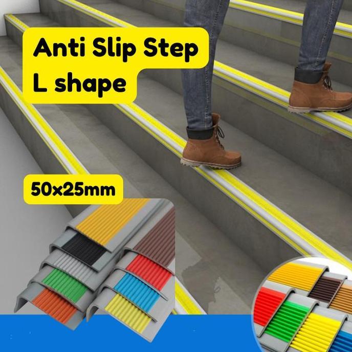 Truo - Anti Slip Tangga Perekat Pvc Vinyl Anti Licin Lis Tangga Ujung Tangga Step Edge