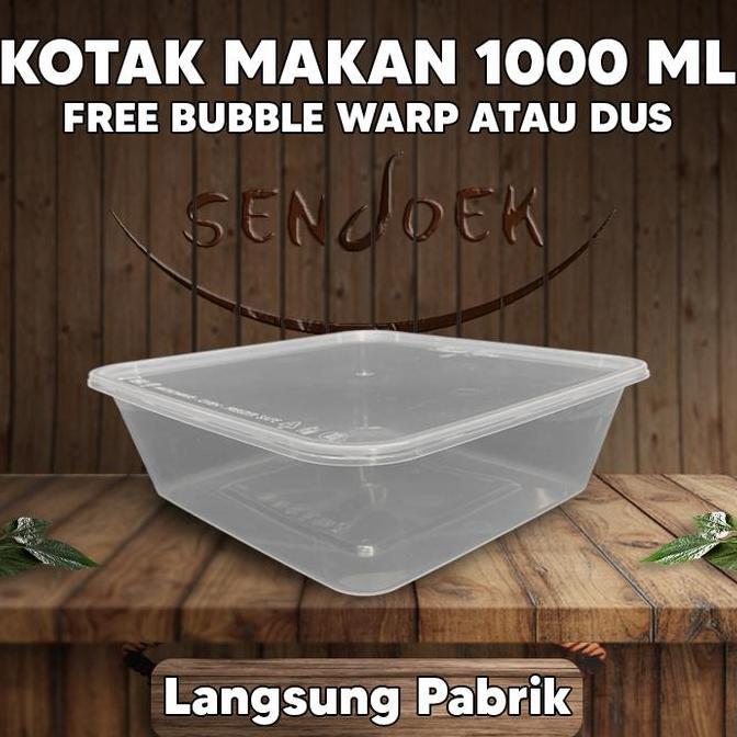 Simp- Kotak 1000Ml Square / Lunch Box/ Thinll/Food Container