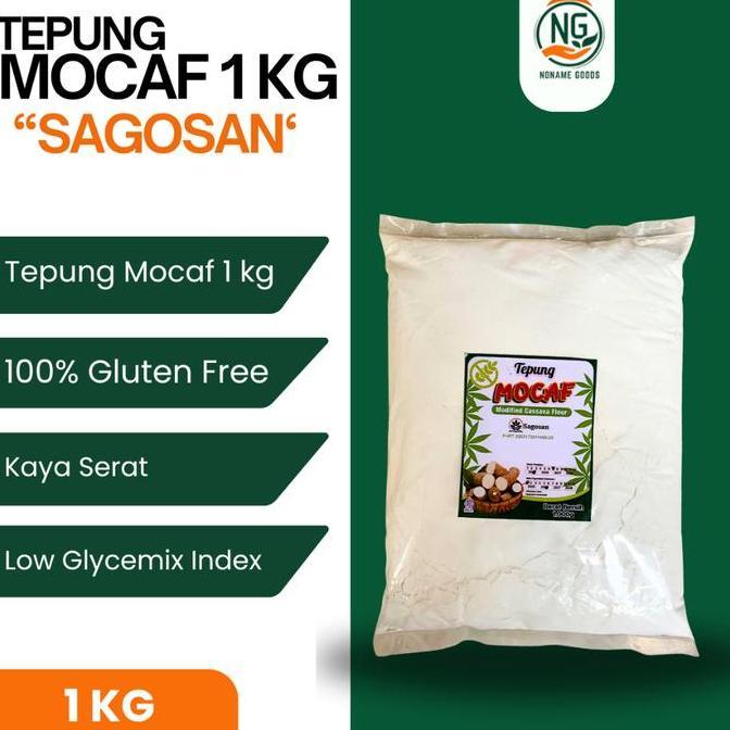 Farinha - Tepung Mocaf 1Kg Sagosan Bahan Pangan Modified Cassava Flour 100% Gluten Free Kaya Serat L