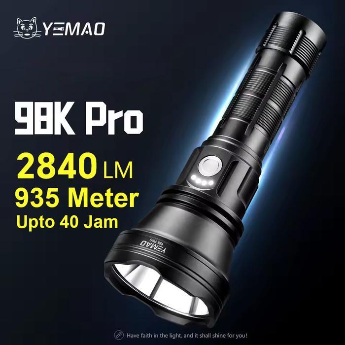 Senter Led Ym-98K Pro Super Terang Waterproof 100% Original