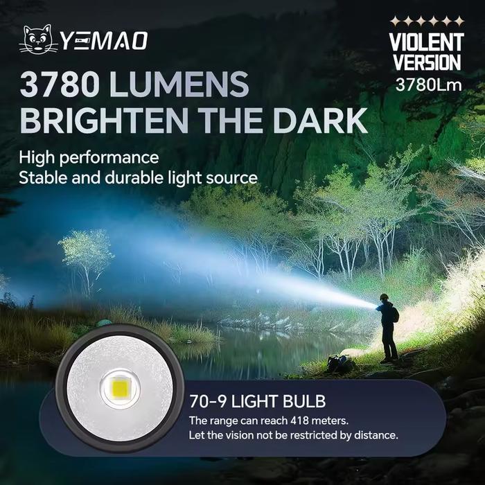 Senter Led Ym-G40 Pro Max Led Sanan 70-9 Super Terang Waterproof 100% Original
