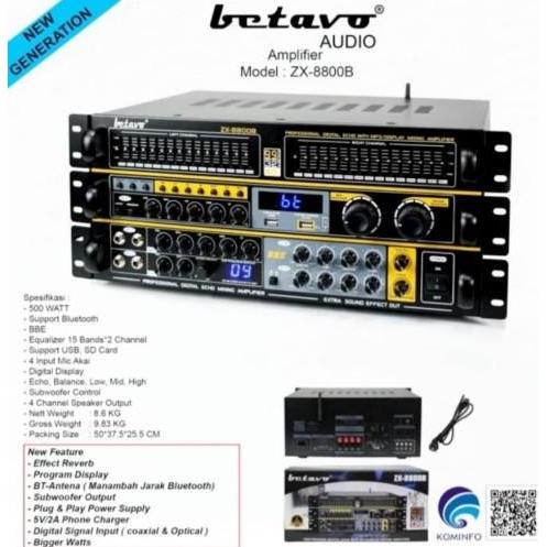 Power amplifier karaoke Betavo zx 8800 b / zx8800b / zx 8800b original