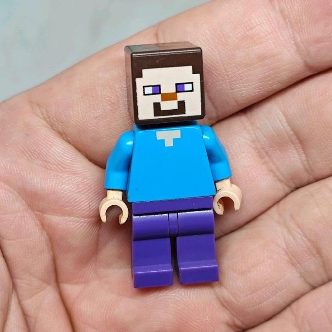 MINI FIGURE ORIGINAL LEGO MINIFIGURE MINECRAFT STEVE PS99