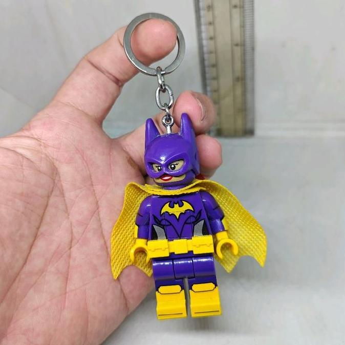 KEYCHAIN BRICK FIGURE 3' LEGO BATMAN MOVIE BATGIRL LED LITE ORIGINAL PS99