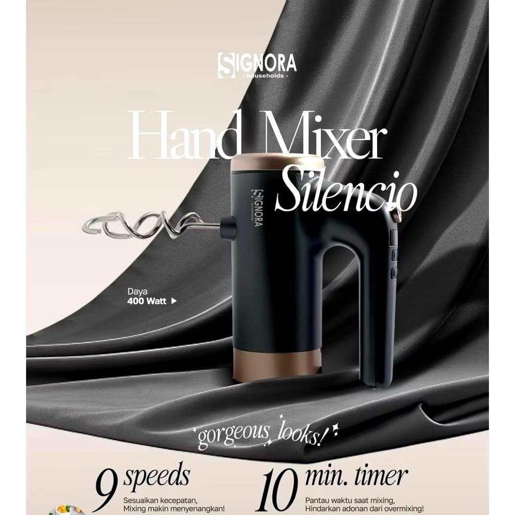 Hand Mixer Silencio Signora 400W 9 Kecepatan
