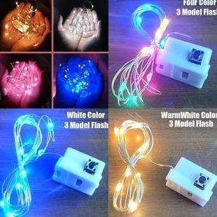 PREMIUM / Lampu LED TUMBLR / Lampu strip dekorasi Waterproof(dengan baterai) 1M 10 led+ Baterai