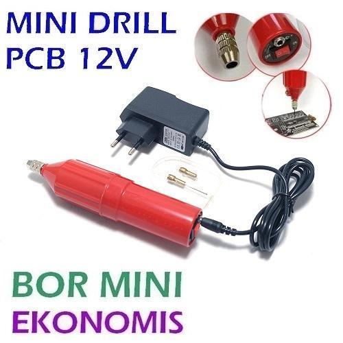 Paket Bor Mini Drill Siap Pakai DC 12V 8000-15000 Rpm + Adaptor Dc 1A Bor mini PCB Siap pakai