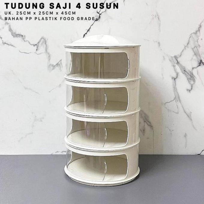 Rak Tudung Saji Makanan Lauk Tingkat 3 4 5 Susun Tudung Penutup Lauk